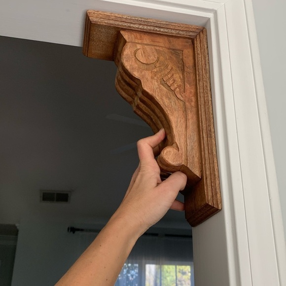 Set of 2 pcs Carved wooden corbels Corbels Bracket wall decor home new kitchen‎ - Picture 9 of 16